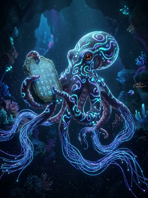 Aurelia the glowing cephalopod